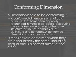 If you take one thing away
• Ensure that your Dimensions are
conformed
 