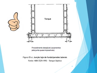 40
Figura 05-a: Junção laje de fundo/paredes laterais
Fonte: NBR:7229:1993 – Tanque Séptico
 