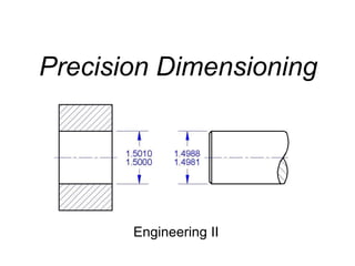 Precision Dimensioning
Engineering II
 