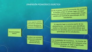 DIMENSIÓN PEDAGÓGICO DIDÁCTICA 
 