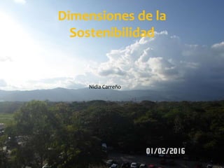 Dimensiones de la
Sostenibilidad
Nidia Carreño
 