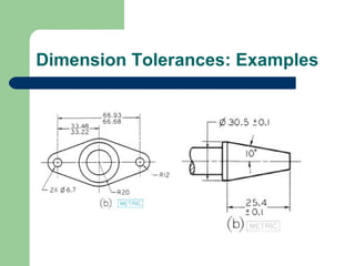 Dimension Tolerances: Examples

 