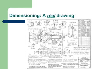 Dimensioning: A real drawing

 
