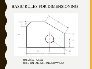 Dimensioning Engineering Example How to properly dimension an engineering drawing and good practices | PPT