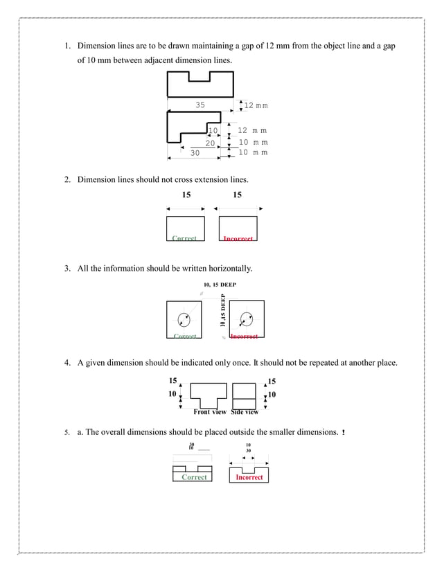 Dimensioning and notes | PDF