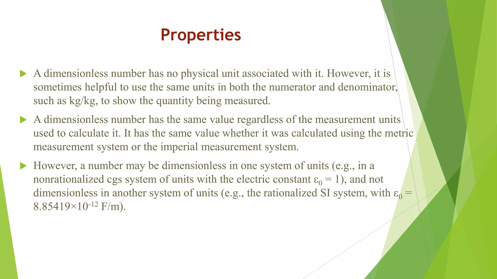 Dimension less numbers in applied fluid mechanics PPT