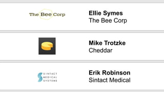 v
v
Ellie Symes
The Bee Corp
Mike Trotzke
Cheddar
v
Erik Robinson
Sintact Medical
 