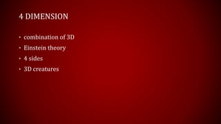 Dimensions 2D 3D 4D | PPTX