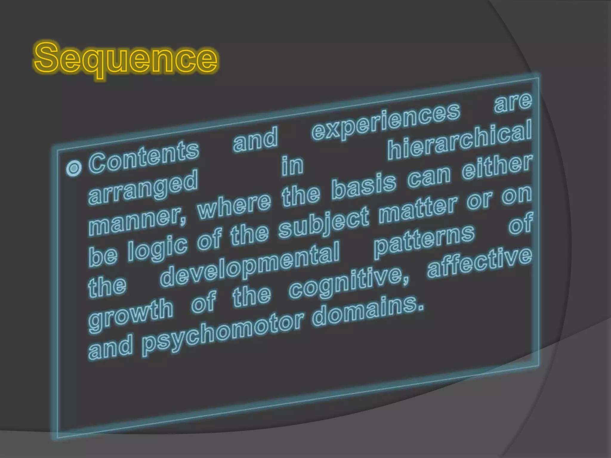 Dimensions and principles of curriculum design