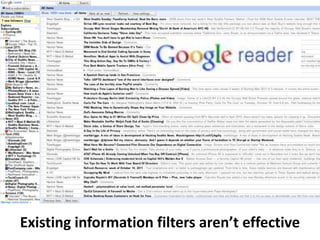 Existing information filters aren’t effective<br />