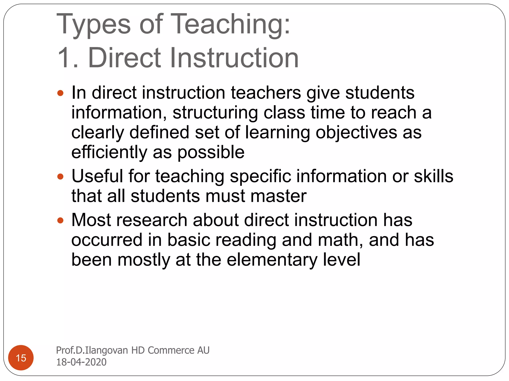 Dimensions of Effective Teaching | PPT