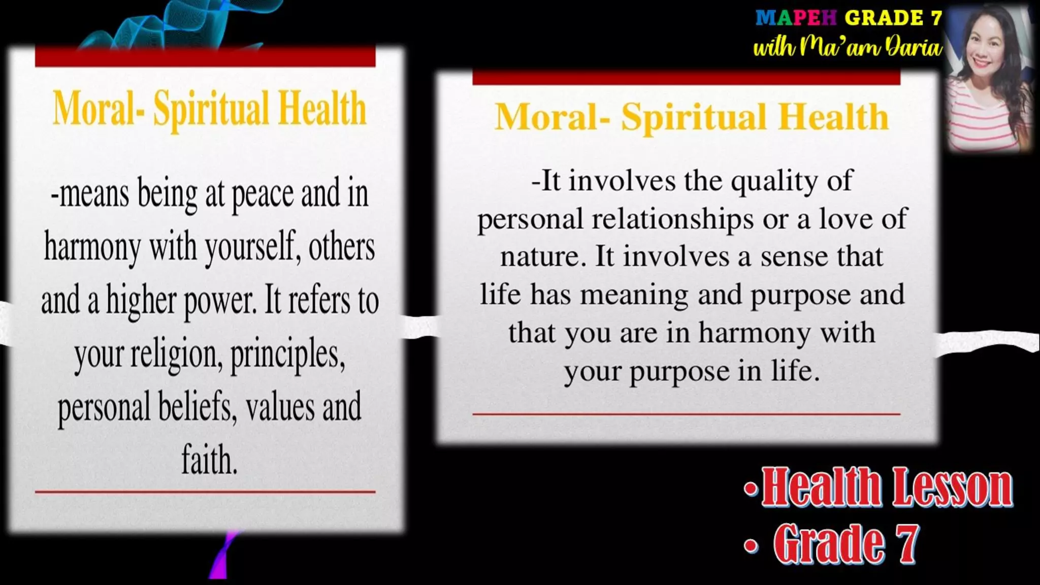 Dimensions of holistic health MAPEH Grade 7 Health Lesson 1 Quarter 1 | PDF