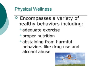 dimensions of wellness powerpoint presentation for health and wellness ...