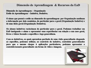 Dimensão de Aprendizagem & Recursos da EaD
 