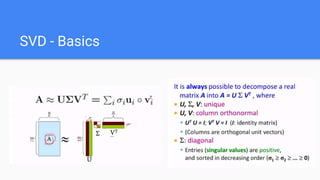 SVD - Basics
 