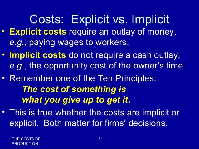 diminishing marginal returns fc vs vc vs implicit