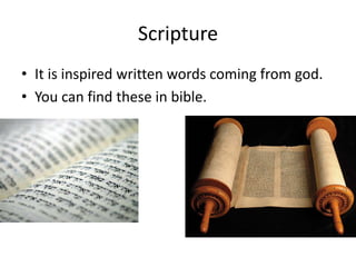 ChurchThat is God’s house.It talks about God how he created this world.It tells us things that we never knew about God or how you can get closer to him.