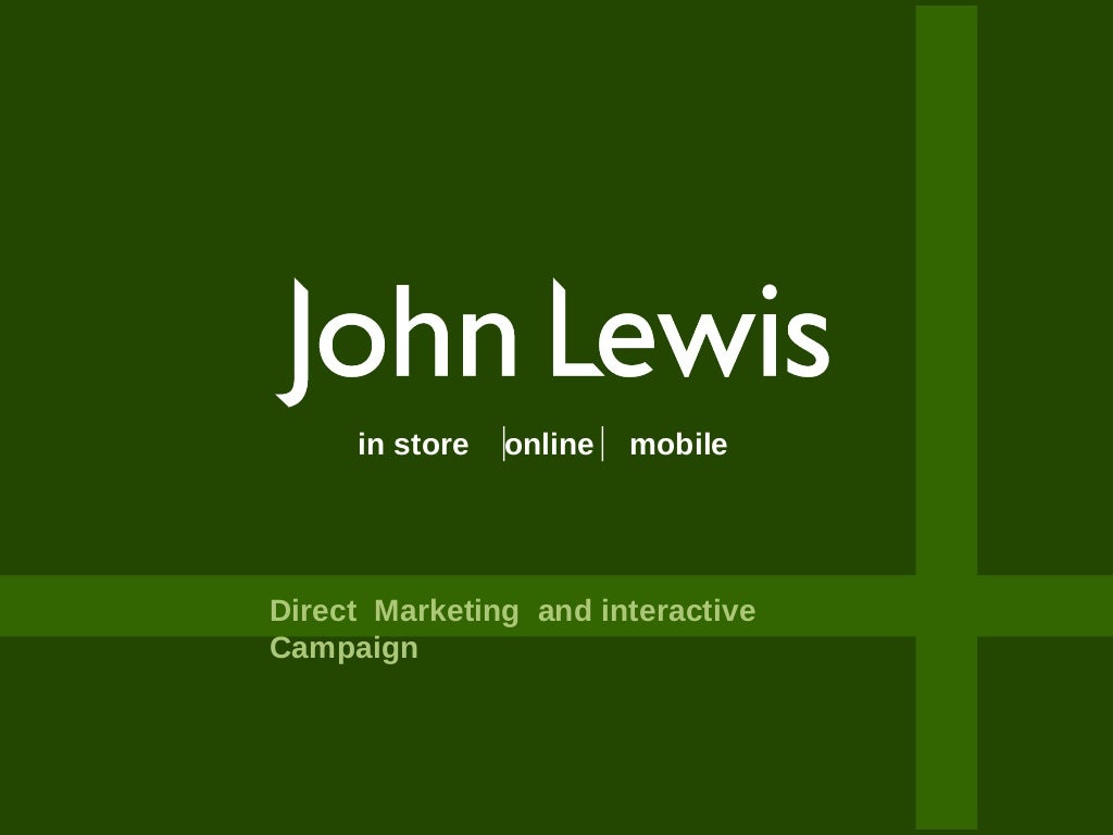 John Lewis Direct Marketing proposal
