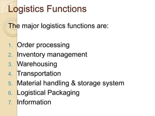 India logistics market to double by 2012. 