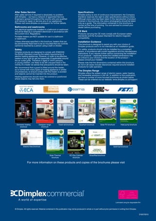 Dimplex Smartrad Dimplex Commercial Heating - Brochure | PDF