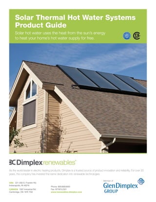 Dimplex solar thermal product guide 2013 01 | PDF