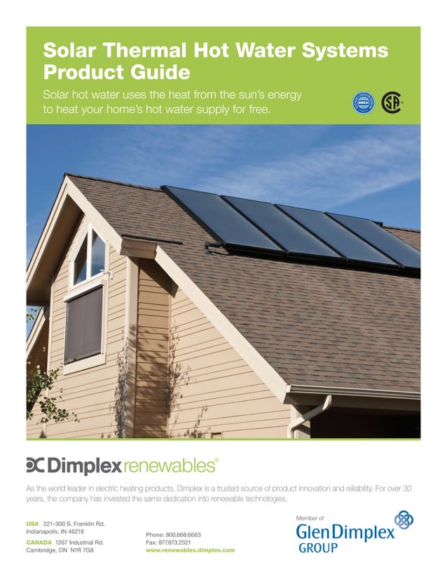 Dimplex solar thermal product guide 2013 01 | PDF