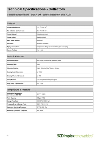 Dimplex solar thermal product guide 2013 01 | PDF