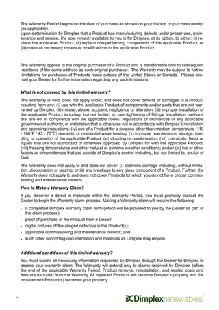 Dimplex solar thermal product guide 2013 01 | PDF