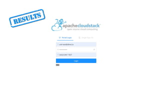 Account creation on CloudStack
 