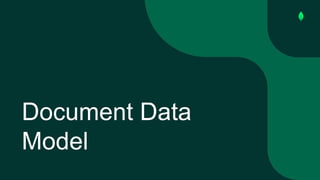 Document Data
Model
 