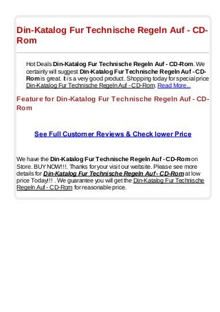 Din-Katalog Fur Technische Regeln Auf - CD-
Rom
Hot Deals Din-Katalog Fur Technische Regeln Auf - CD-Rom. We
certainly will suggest Din-Katalog Fur Technische Regeln Auf - CD-
Rom is great. It is a very good product. Shopping today for special price
Din-Katalog Fur Technische Regeln Auf - CD-Rom. Read More...
Feature for Din-Katalog Fur Technische Regeln Auf - CD-
Rom
See Full Customer Reviews & Check lower Price
We have the Din-Katalog Fur Technische Regeln Auf - CD-Rom on
Store. BUYNOW!!!. Thanks for your visit our website. Please see more
details for Din-Katalog Fur Technische Regeln Auf - CD-Rom at low
price Today!!! . We guarantee you will get the Din-Katalog Fur Technische
Regeln Auf - CD-Rom for reasonable price.
 