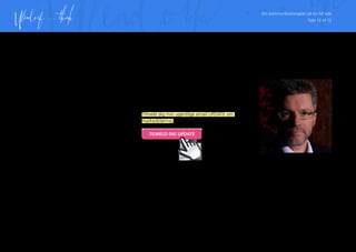 Din kommunikationsplan på én A4 side
Side 12 af 12
Om Carsten Ulendorf
Jeg har været selvstændig siden 1991, og jeg har
kunder helt tilbage fra 1995.
Hele mit arbejdsliv er fokuseret på markedsføring.
Jeg har arbejdet i små og store sammenhænge på
både kundeside og bureauside, og jeg er Merko-
nom i Afsætning og HD i Strategisk Planlægning.
Jeg har beskæftiget mig med næsten alle sider af
markedsføring fra tryksager over internetløsninger
til udstillinger og videoproduktion.
I dag handler det om at skabe sammenhæng i mar-
kedsføringen med:
•	 Content Marketing.
•	 Inbound Marketing.
•	 Online Video.
•	 Email Marketing.
•	 Online præsentationer.
Hold dig opdateret på den nemme måde.
Er markedsføring dit ansvarsområde eller arbejds-
område, er du nødt til at holde dig opdateret om
trends og muligheder indenfor markedsføring.
Tilmeld dig min ugentlige email UPDATE om
markedsføring.
TILMELD DIG UPDATE
 