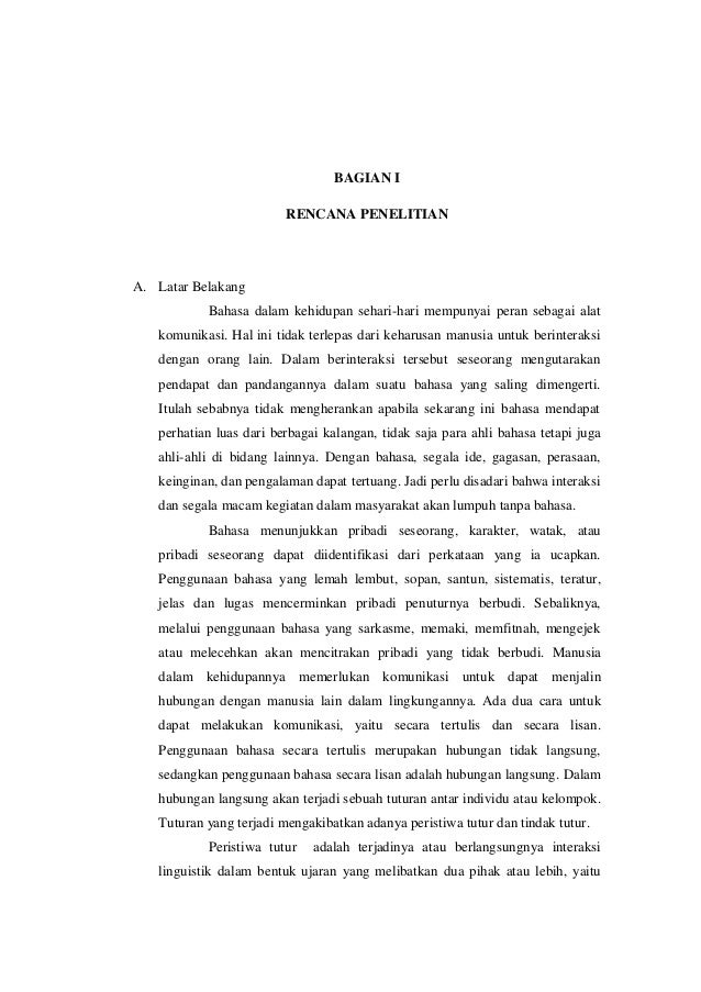 Kelas Kata Verba Bahasa Bugis Parit Haruna Desa Pal Ix Kecamatan Sung