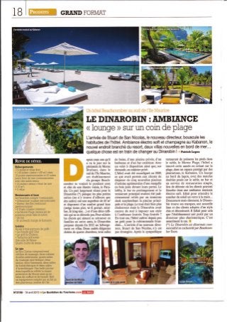 Quotidien du Tourisme - Le Dinarobin, une ambiance "lounge" sur un coin de plage