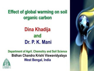 Effect of global warming on soil organic Carbon | PPTX