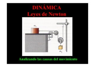 DINÁMICA
Leyes de Newton
Analizando las causas del movimiento
 