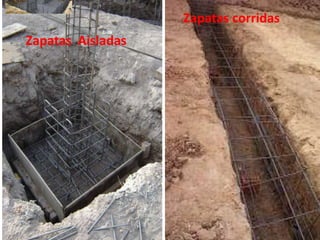 Zapatas corridas
Zapatas Aisladas
 