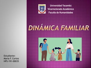 Universidad Yacambú
Vicerrectorado Académico
Faculta de Humanidades
Estudiante:
María F. Cortez
HPS-191-00035
 