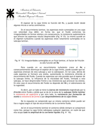 rozH
pp
'
¸¸
¹
·
¨¨
©
§

JJ
21
Siendo 'Hroz la pérdida de carga en el tramo considerado, en unidades
de longitud, por lo que la ecuación anterior queda:
Fresist = J .
4
. 2
IS
. 'Hroz
Ecuación que vincula la resistencia de rozamiento con la pérdida de
carga para un conducto circular a través de cuya sección circula un fluido real en
régimen permanente y uniforme.
 