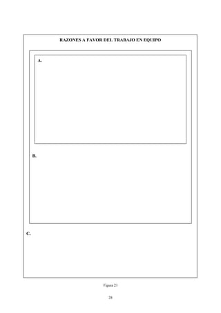 RAZONES A FAVOR DEL TRABAJO EN EQUIPO



          A.




     B.




C.




                              Figura 21


                                 28
 