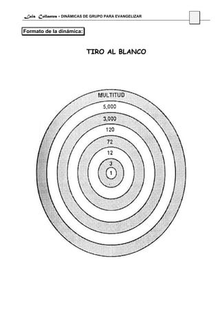 Luis Collantes - DINÁMICAS DE GRUPO PARA EVANGELIZAR
                                                       43

Formato de la dinámica:



                           TIRO AL BLANCO
 