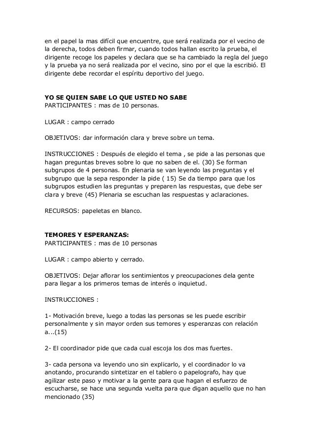 Dinamicas Y Juegos Para Ninos 2013