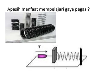 Apasih manfaat mempelajari gaya pegas ?
 