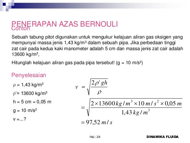 Contoh Soal Tabung Pitot Dan Penyelesaiannya - Soal Baru