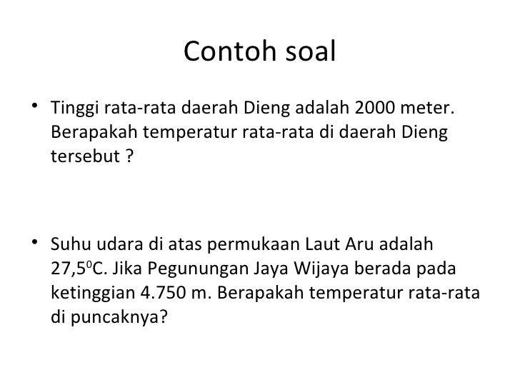 Contoh Soal Kelembaban Relatif Dikdasmen
