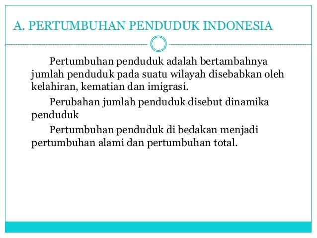 Dinamika Kependudukan