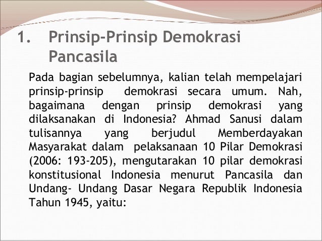 Dinamika Penerapan Demokrasi