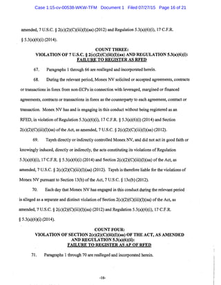 amended, 7 U.S.C. § 2(c)(2)(C)(iii)(I)(aa) (2012) and Regulation 5.3(ä)(6)(i), 17 C.F.R.
§ 5.3(a)(6)(i) (2014).
COUNT THRE...