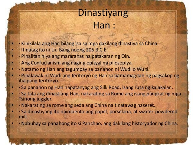 Dinastiya ng china powerpoint