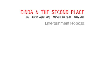 DINDA & THE SECOND PLACE
(Roni - Brown Sugar, Dony - Marvells and Opick - Gipsy Can)

Entertainment Proposal

 